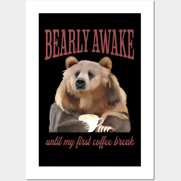 Bearly Awake - Sleepy Bear Wall Art by Suneldesigns